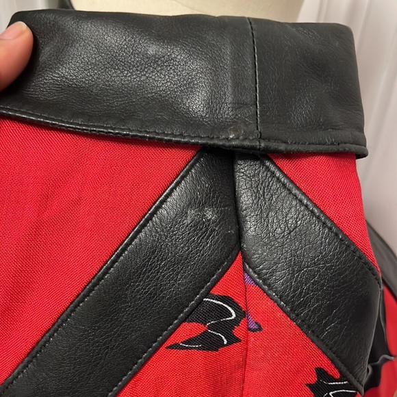 Vintage Linen & Leather blazer - Picture 7 of 10